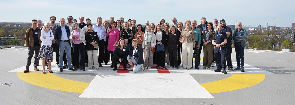 Zakenvriendenbijeenkomst Heliplatform